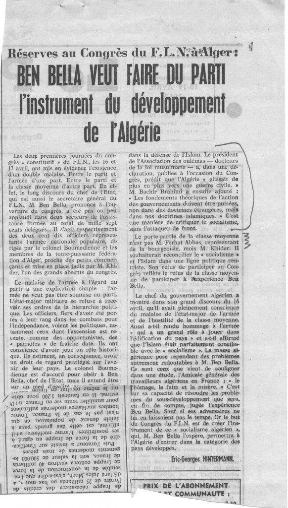 Inconnu sur la déclaration de Ibrahimi